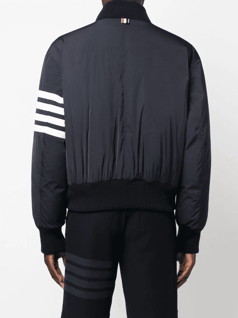 Thom Browne Men Bomber Jacket With 4-Stripe Detail
