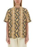 Jil Sander Women T-Shirt With Animal Pattern