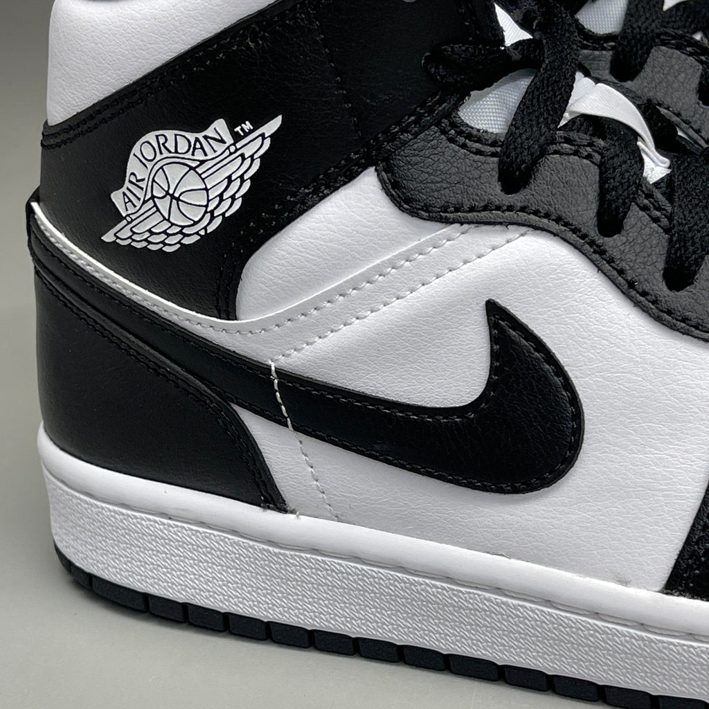NIKE AIR JORDAN 1 Mid Panda Shoe Women's Sz 7.5 Black / White DV0991-101 (New)