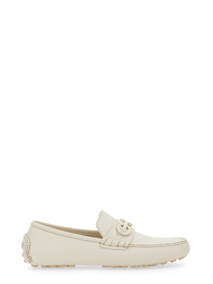 Ferragamo Men Moccasin With Gancini Ornament