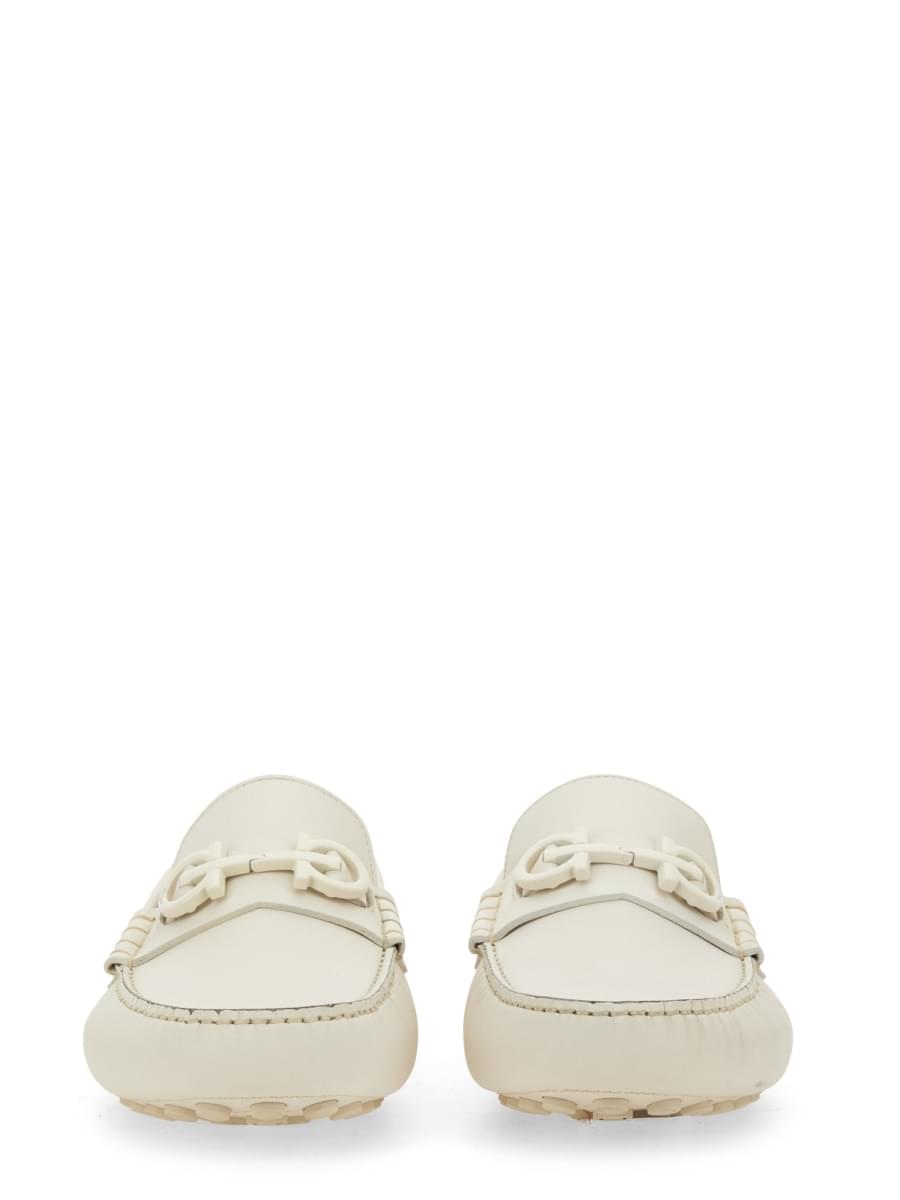 Ferragamo Men Moccasin With Gancini Ornament