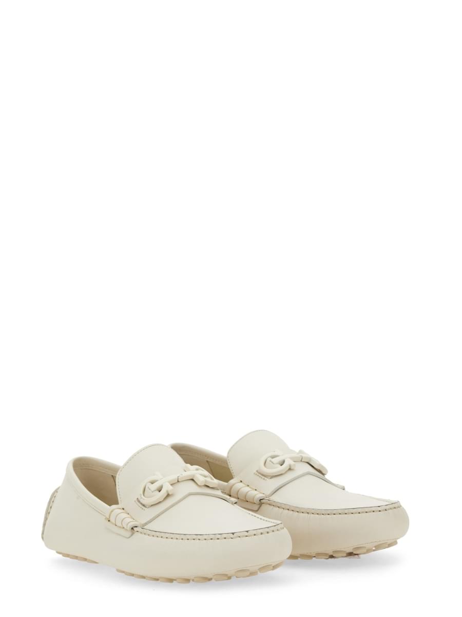 Ferragamo Men Moccasin With Gancini Ornament