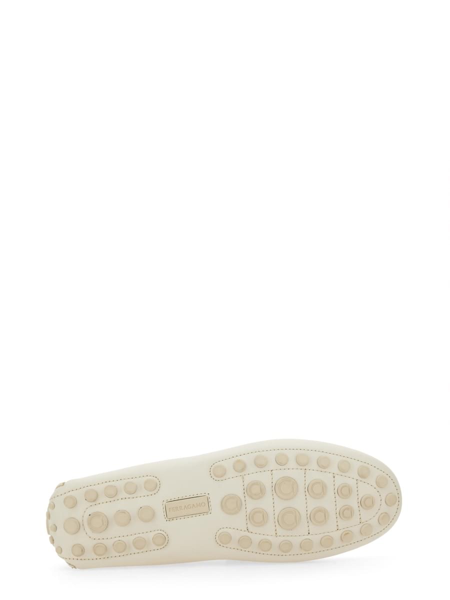 Ferragamo Men Moccasin With Gancini Ornament