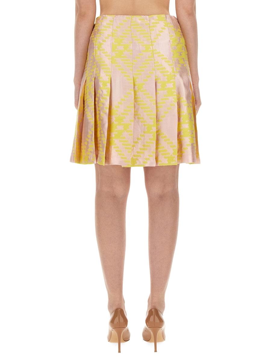 Burberry Women Check Pattern Skirt