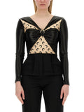 Marine Serre Women Draped Bodysuit