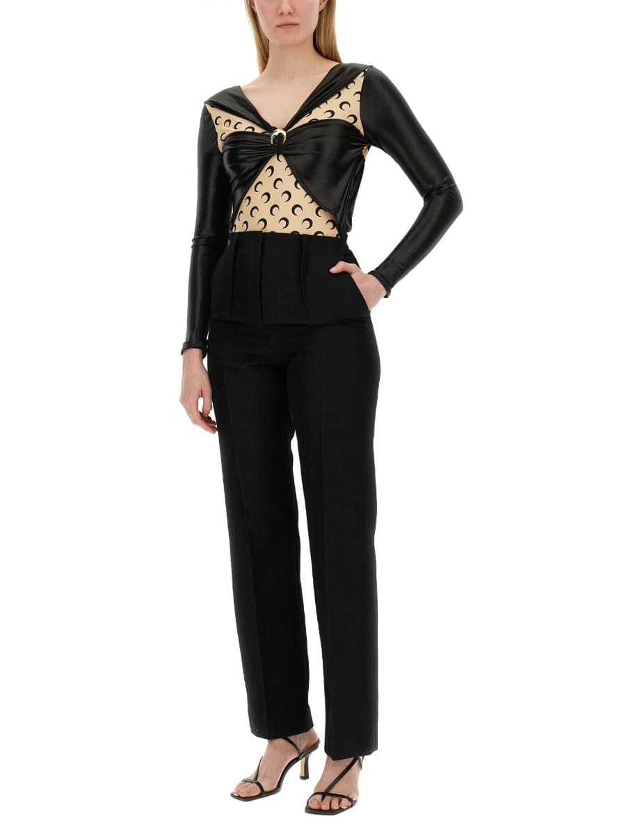 Marine Serre Women Draped Bodysuit