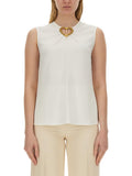 Moschino Women Blouse With Heart Applique