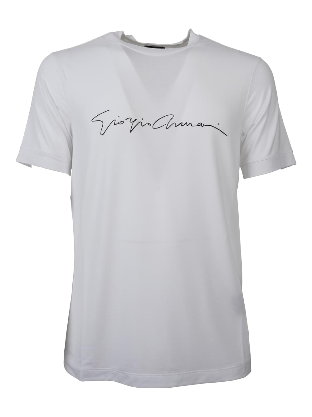 Giorgio Armani Men Asv Stretch-Viscose T-Shirt With Signature Logo