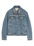 Valentino Garavani Men Embroidered Denim Jacket