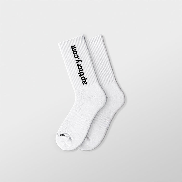 APTHCRY White Crew Socks