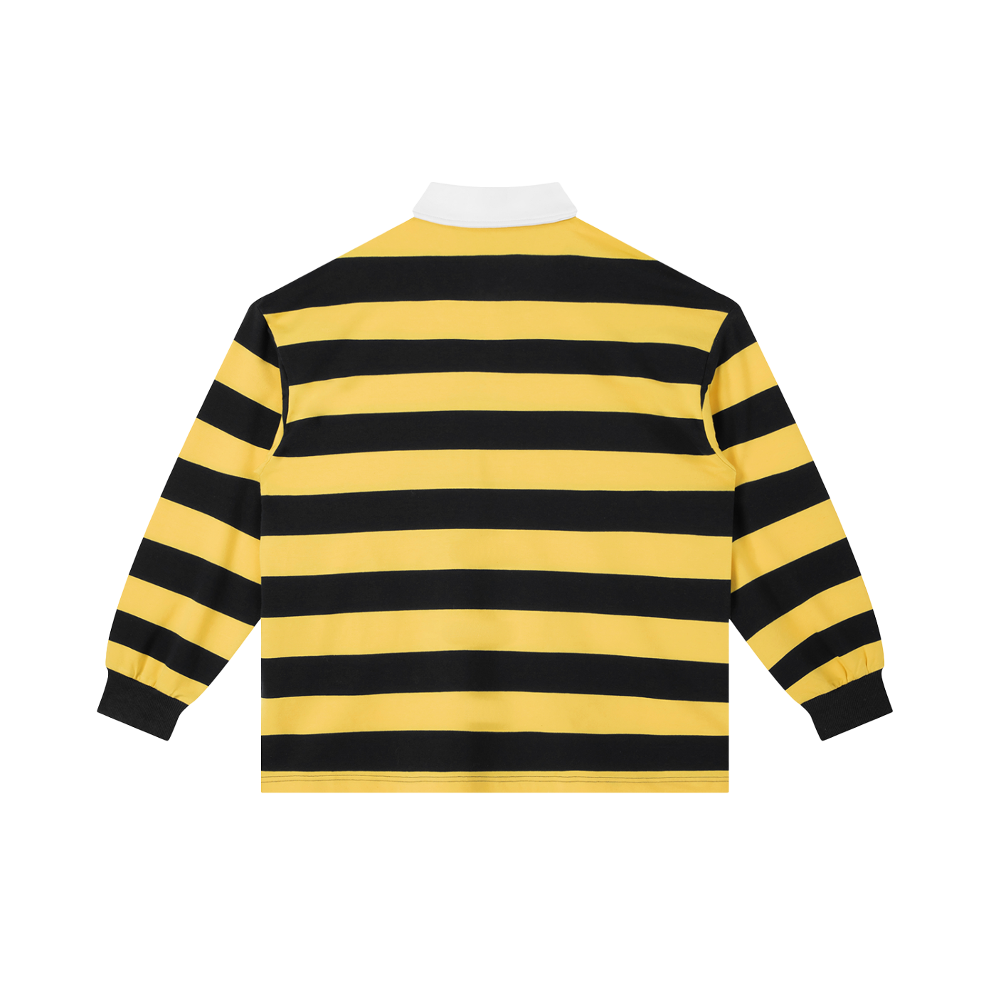 404ASTERISKS Collared Color Block Stripe Polo Shirt Streetwear