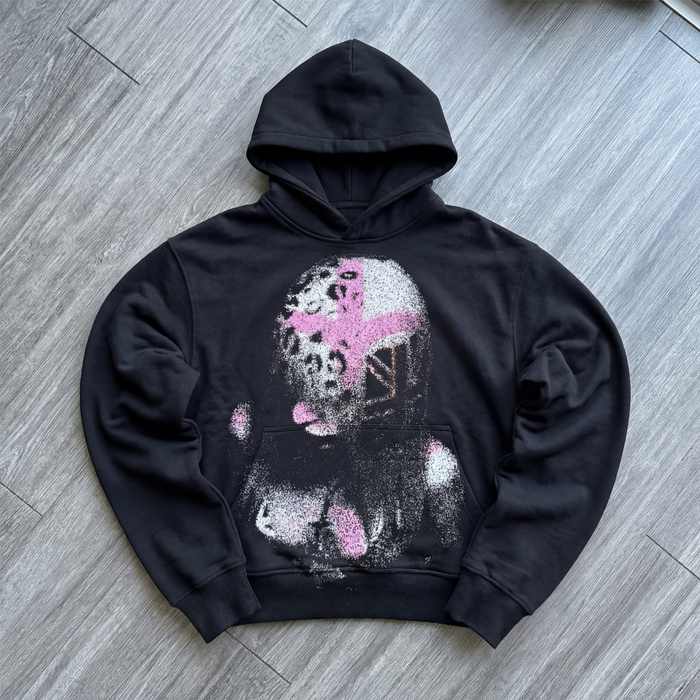 Brit Black Hoodie Cropped 400GSM