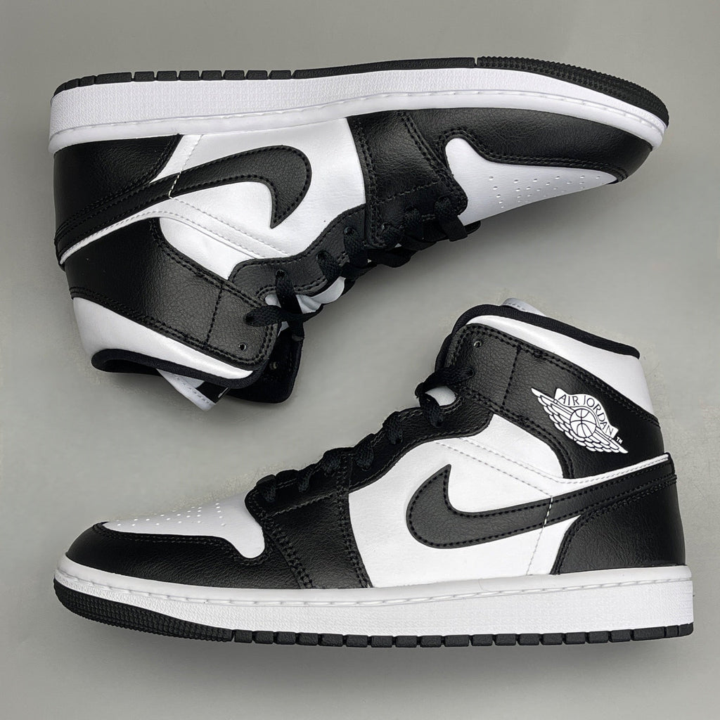 NIKE AIR JORDAN 1 Mid Panda Shoe Women's Sz 7.5 Black / White DV0991-101 (New)