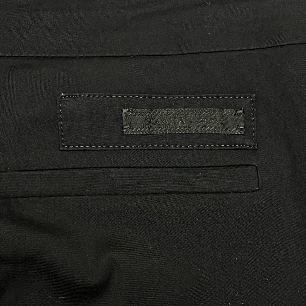 PRADA Milano Pants 78% Cotton 10% Nylon 3% Elastane Sz 46 Black