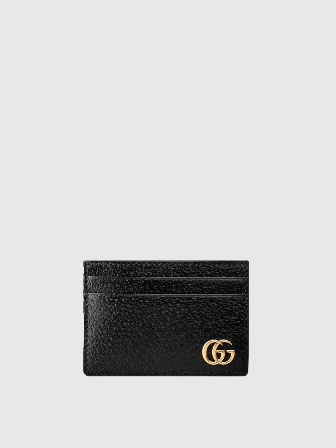 Gucci Men Gucci Gg Marmont Credit Card Holder In Leather