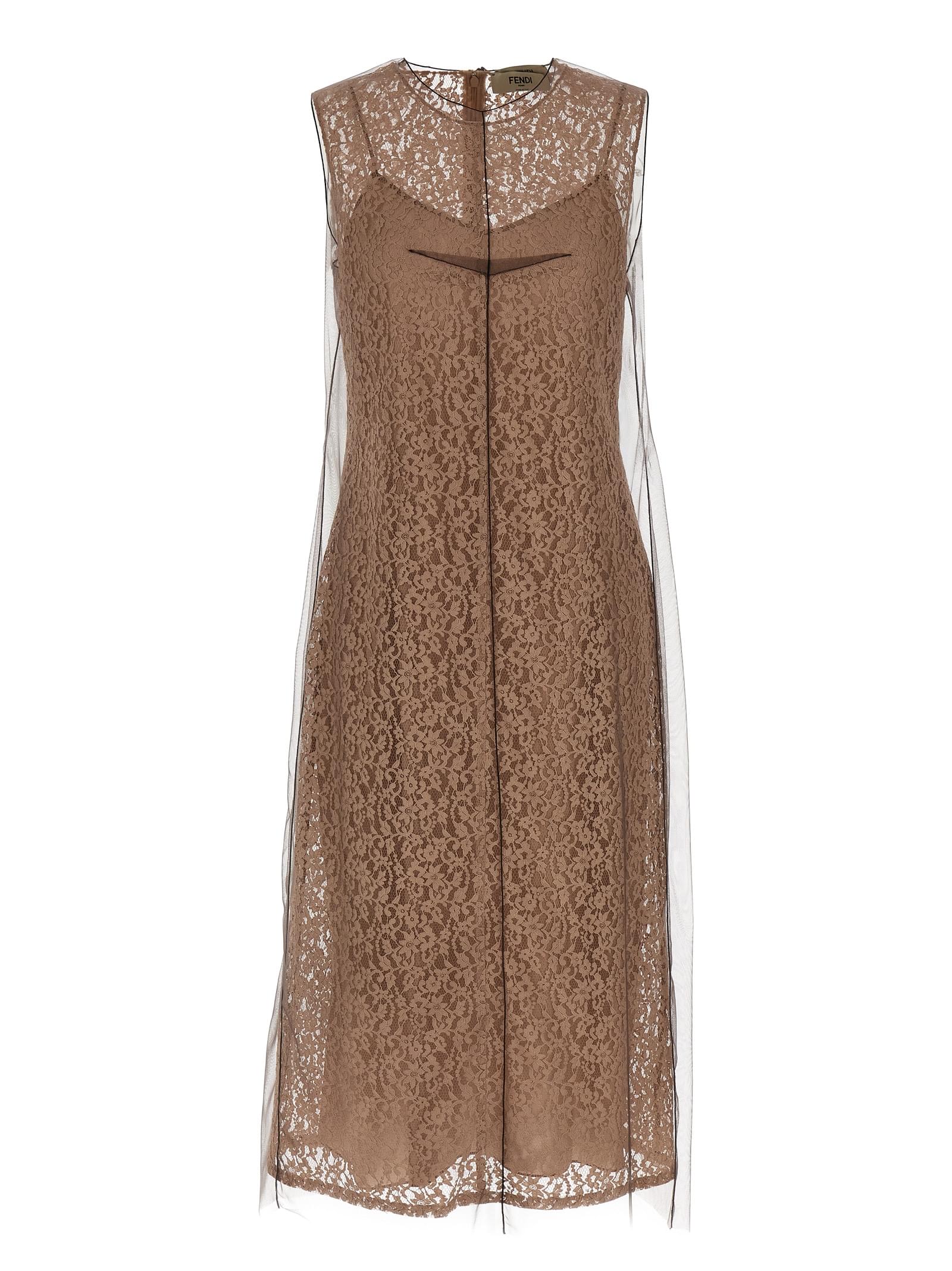 Fendi Women Floral Lace Dress