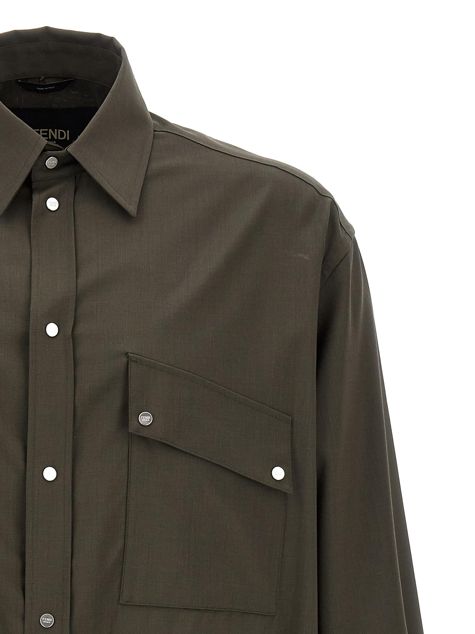 Fendi Men Wool Shirt