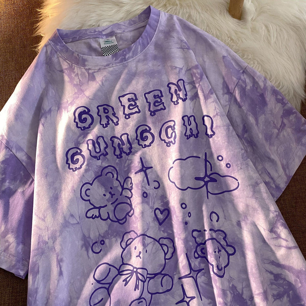 Women’s Oversized Tie-Dye Streetwear Tee Harajaku