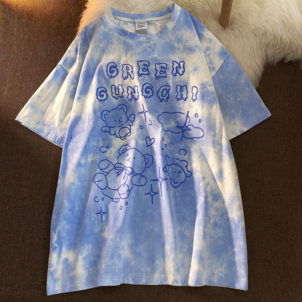 Women’s Oversized Tie-Dye Streetwear Tee Harajaku