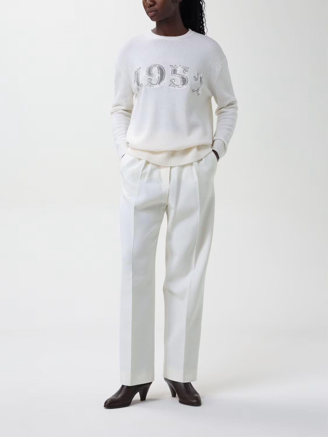 Max Mara Women Max Mara Wool And Cashmere Crewneck Pullover
