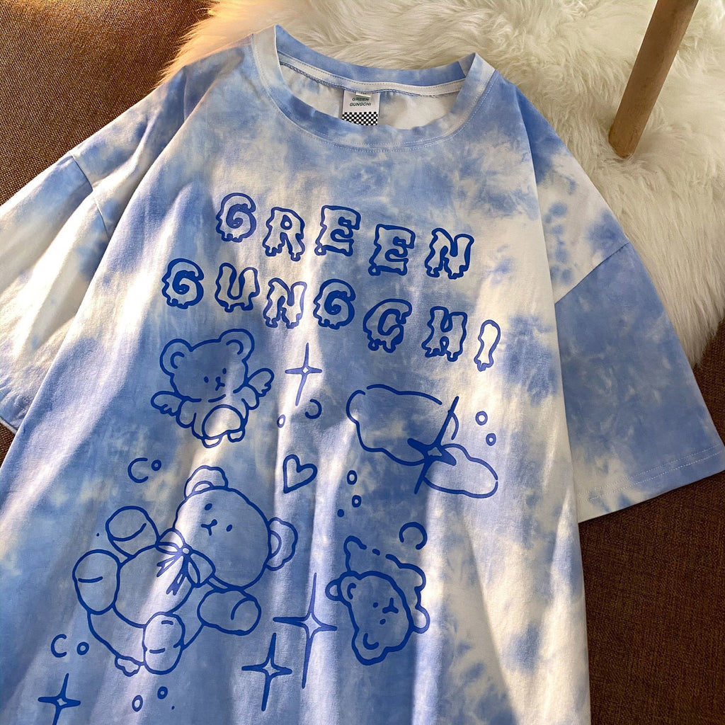 Women’s Oversized Tie-Dye Streetwear Tee Harajaku