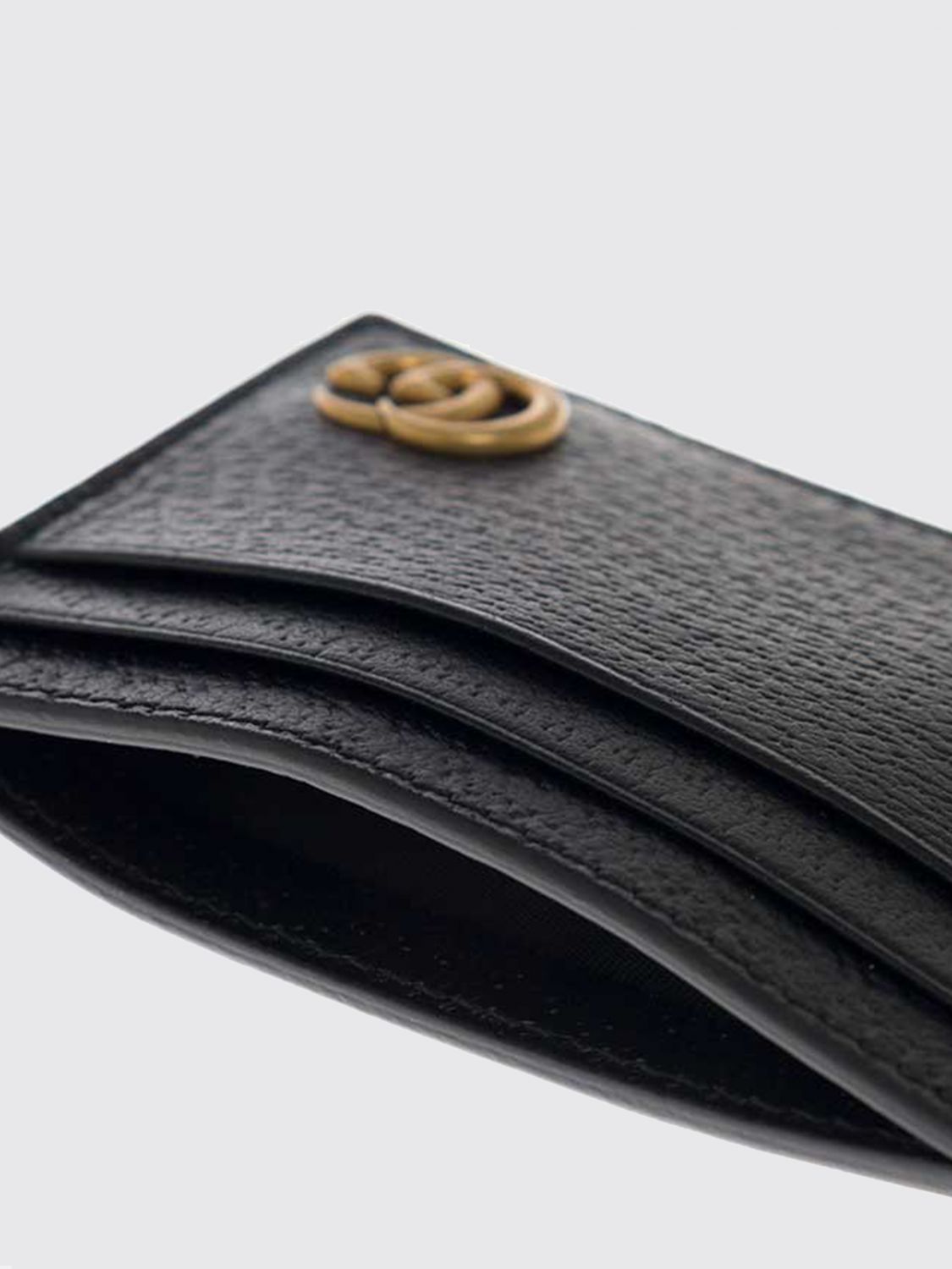 Gucci Men Gucci Gg Marmont Credit Card Holder In Leather