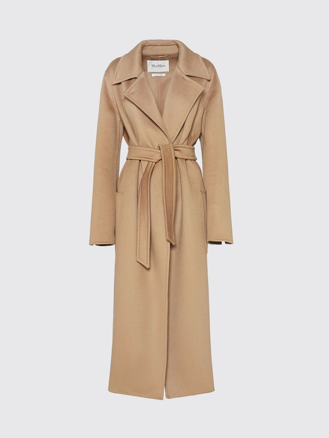Max Mara Women Max Mara Long Robe Coat In 100% Cashmere With Belt