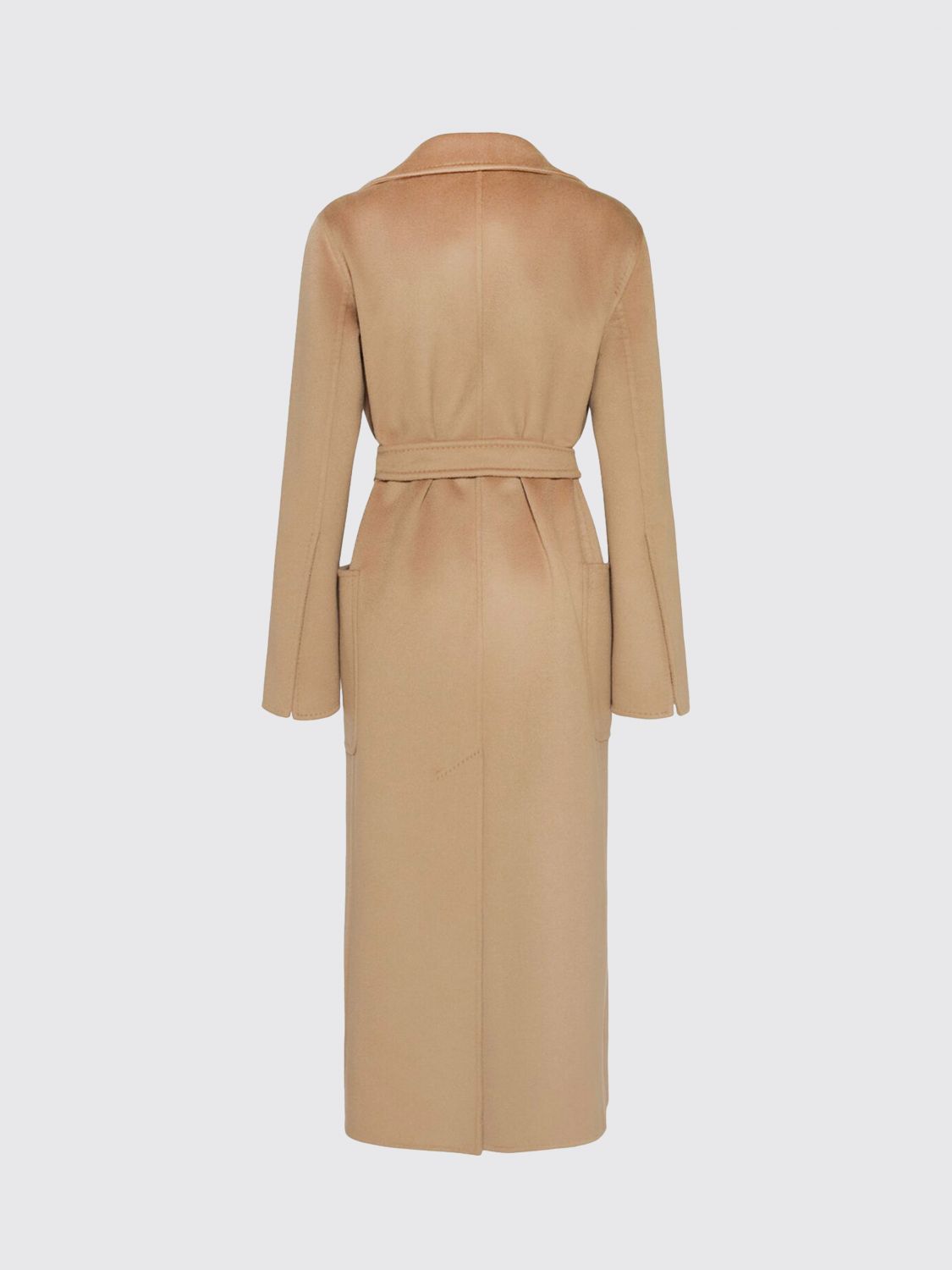Max Mara Women Max Mara Long Robe Coat In 100% Cashmere With Belt