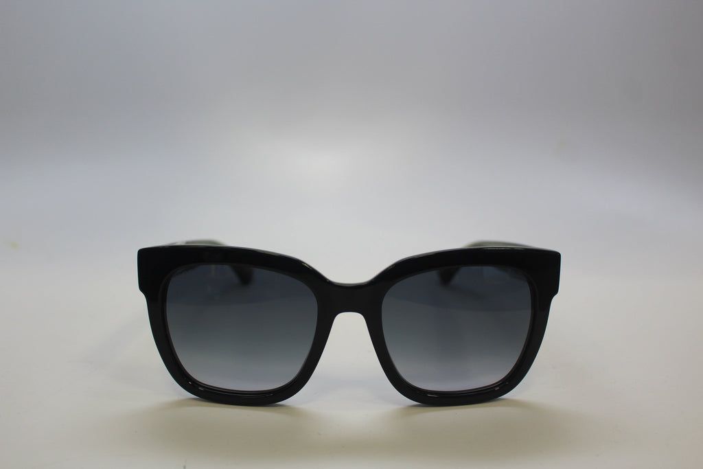 Gucci GG0034SN-002 54 mm Women’s Sunglasses – Black Acetate Frame with Grey Gradient Lenses | Authentic Luxury Eyewear