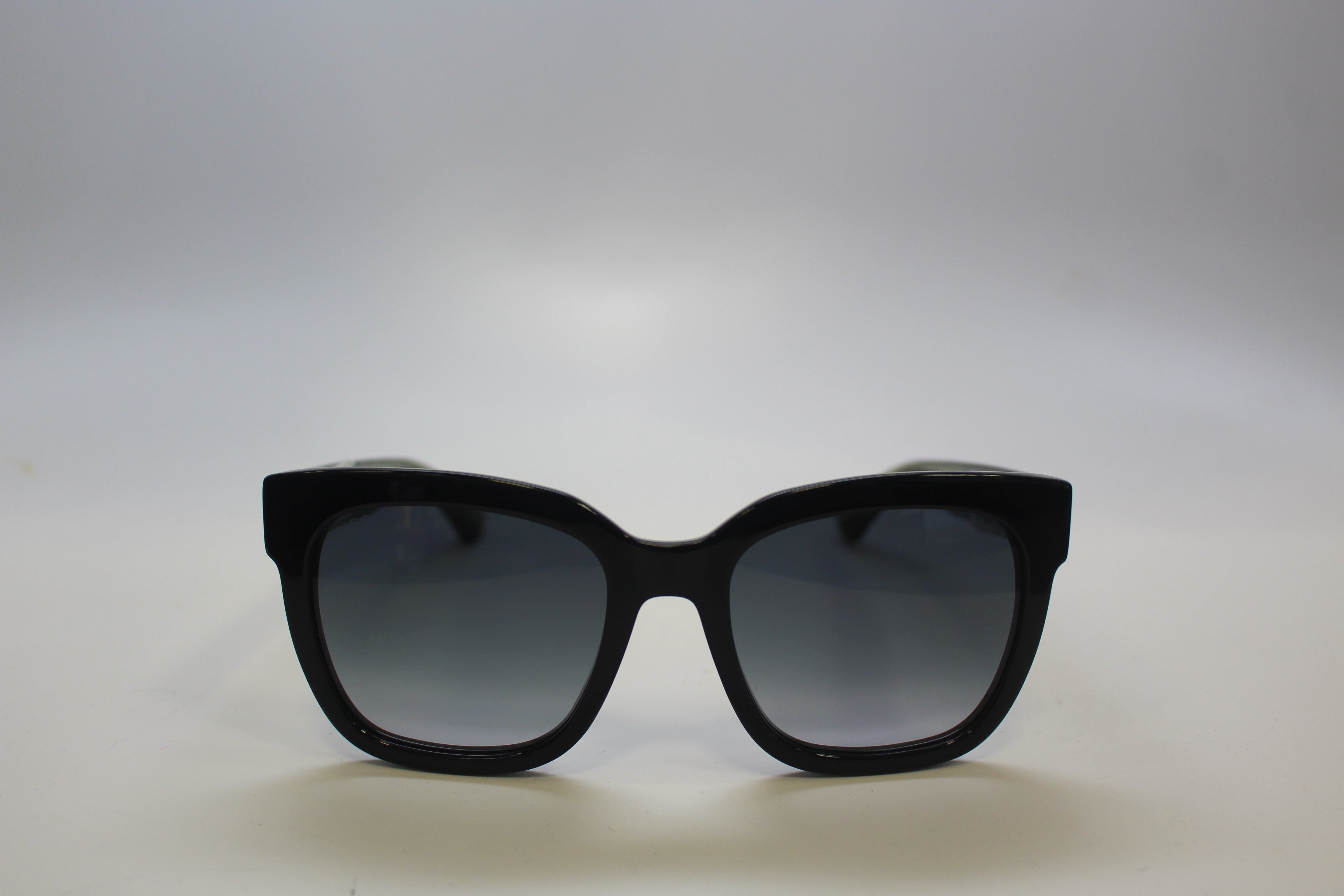 Gucci GG0034SN-002 54 mm Women’s Sunglasses – Black Acetate Frame with Grey Gradient Lenses | Authentic Luxury Eyewear