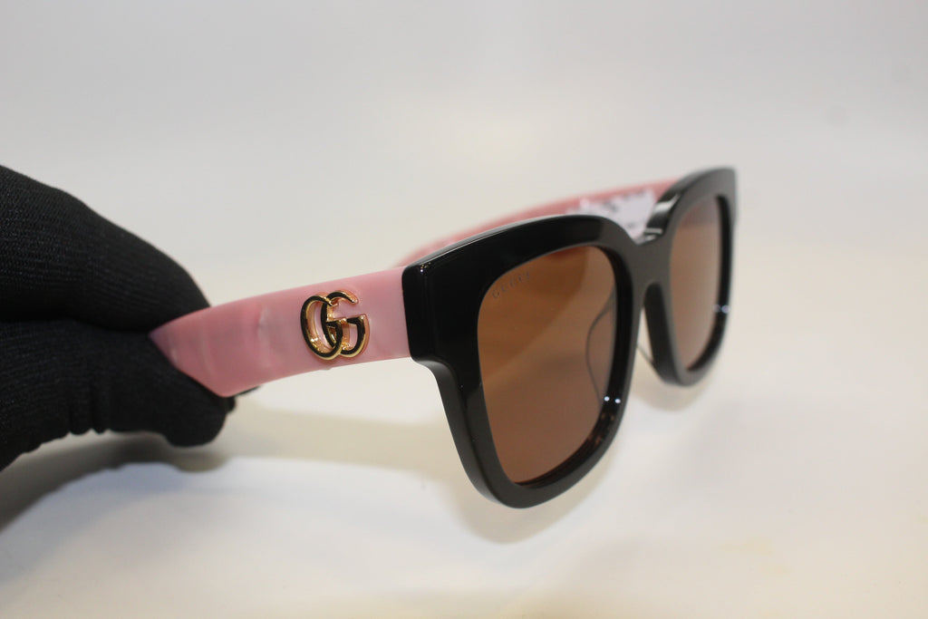 Gucci GG0998S-005 52 Women’s Sunglasses | Black/Pink Pearl Frame | Authentic Luxury (UPC 889652356174)