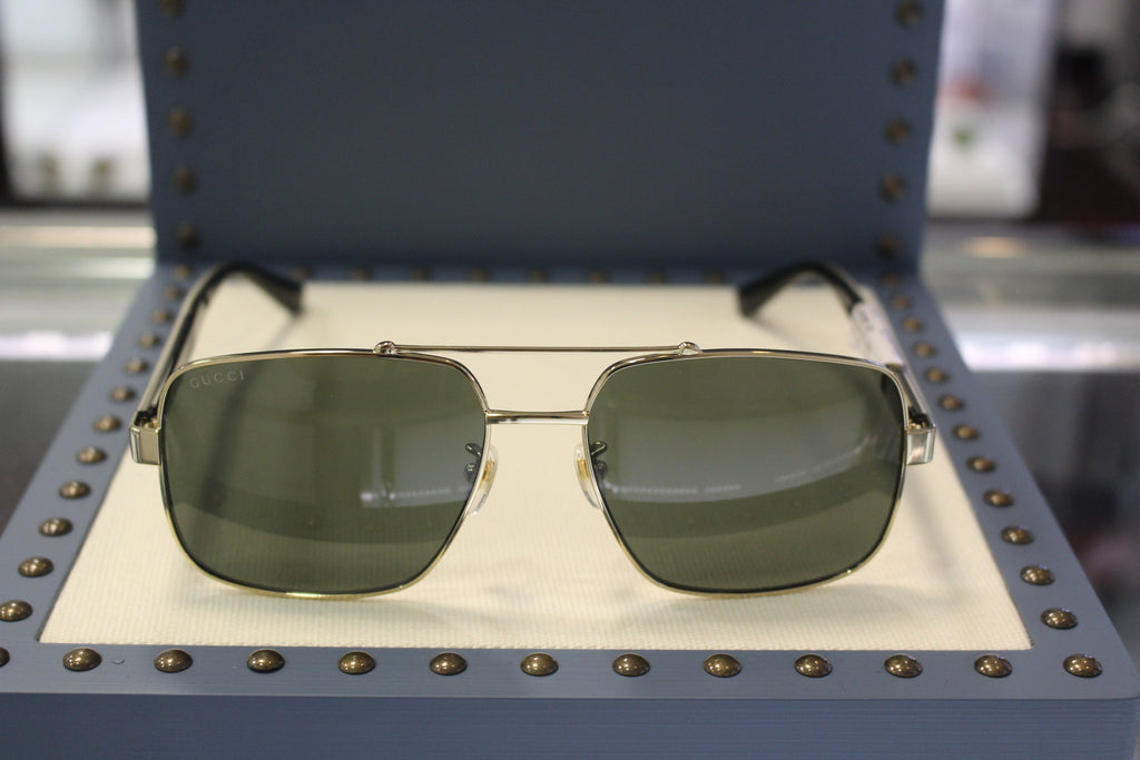 Gucci GG0529S-001 60 Men’s Sunglasses | Gold Metal Frame | Authentic Luxury
