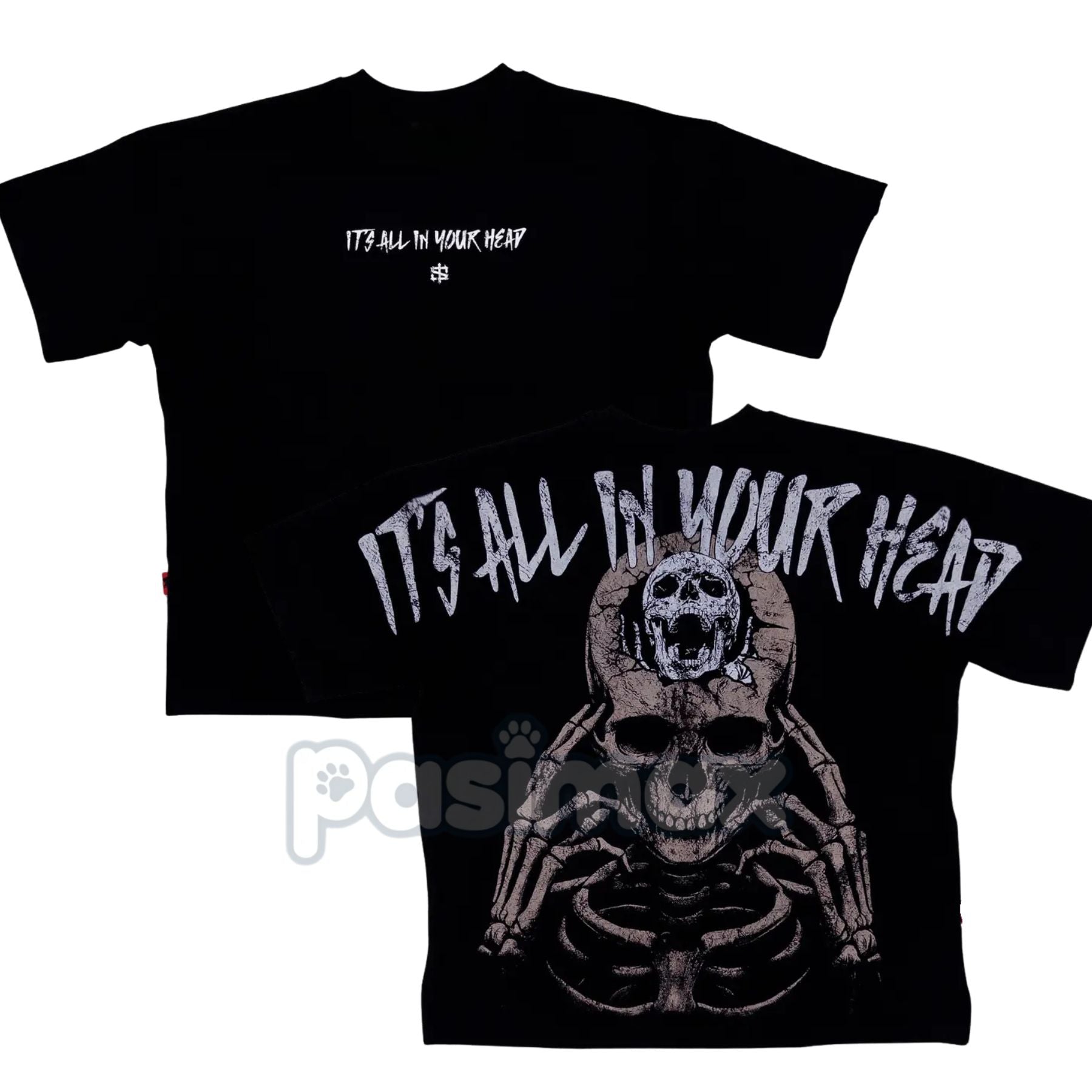 IS x BXACTIV "All In Your Head" Oversized T-Shirt - Mental Health Awareness Graphic Tee, Minimalist Streetwear Collab
