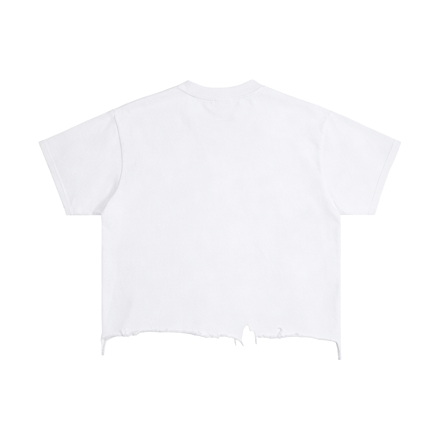 Luv Money White Distressed Hem Washed Shirt Streetwear Cotton 240GSM DTG Print Tee