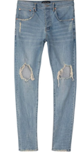 PURPLE Jeans Distressed Ripped Light Wash