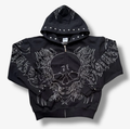 REVENGE Hoodie Skull Flame ZipUp