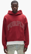PURPLE Hoodie Rhinestone Logo
