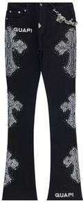 GUAPI Jeans Rhinestone Graphic