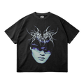 Kryptic Myst Garment Dyed Streetwear Tee 260GSM Cotton Faded Raw Hem True To Size