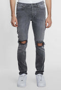 KSUBI Jeans Knee Rip Distressed Slim Fit
