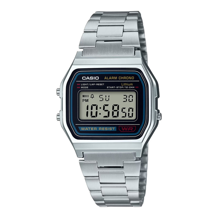 Casio Men’s Vintage Digital Stainless Steel Watch Silver - A-158WA-1R