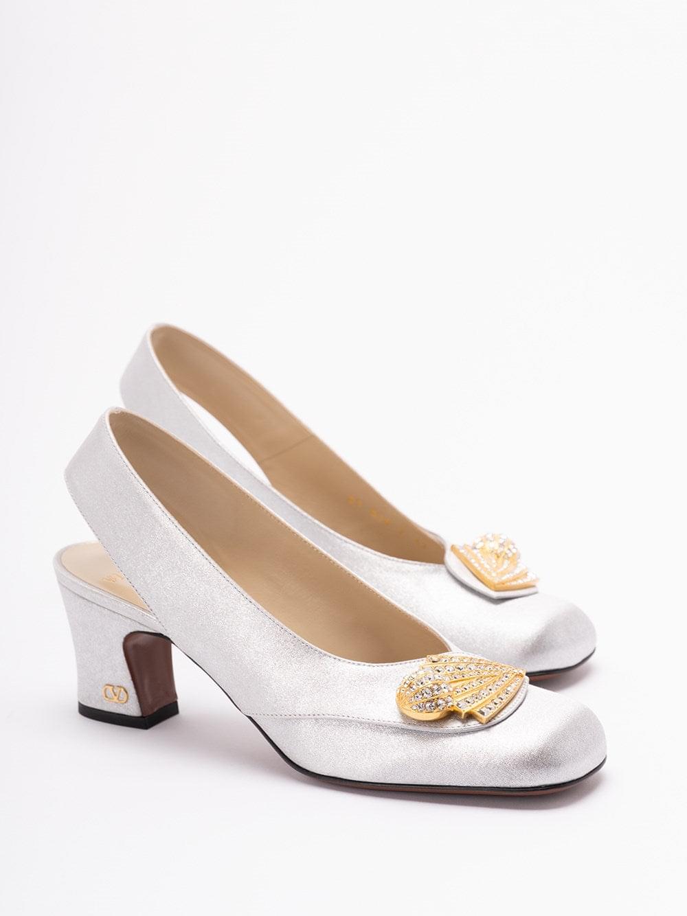 Valentino Garavani Women `Valentino Garavani Adamantine` Slingbacks