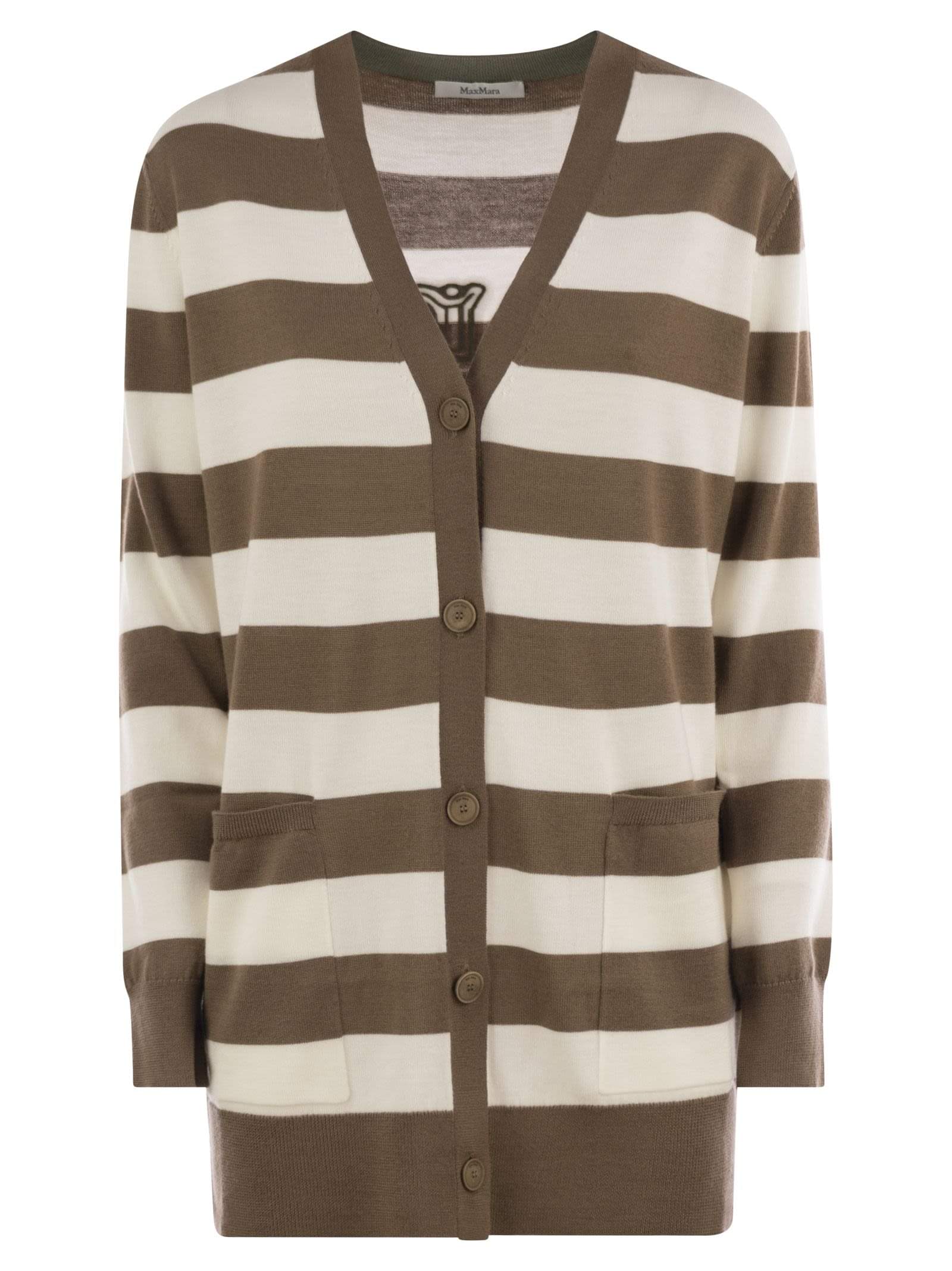 Max Mara Women Fiemme - Long Striped Wool Cardigan