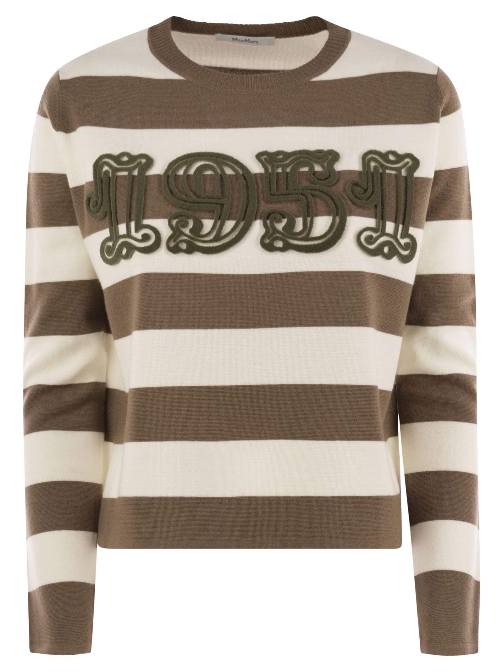 Max Mara Women Viterbo - Wool Sweater With Embroidery