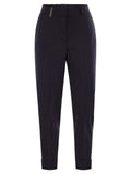 Peserico Women Virgin Wool Blend Trousers With Jewellery
