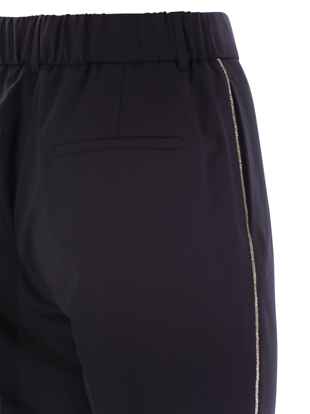 Peserico Women Virgin Wool Blend Trousers With Jewellery
