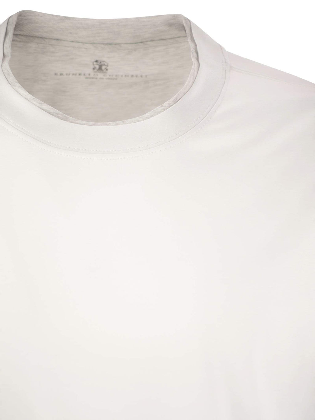 Brunello Cucinelli Men Slim Fit Crew-Neck T-Shirt In Lightweight Cotton Jersey