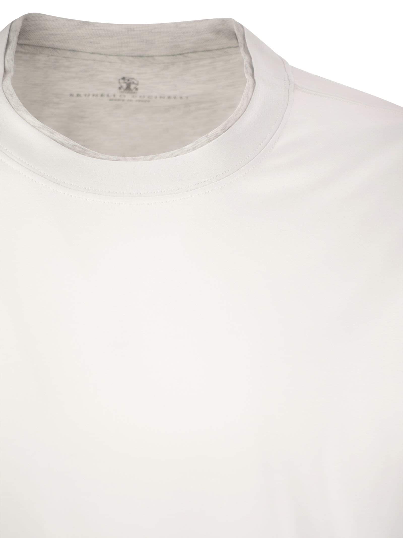 Brunello Cucinelli Men Slim Fit Crew-Neck T-Shirt In Lightweight Cotton Jersey