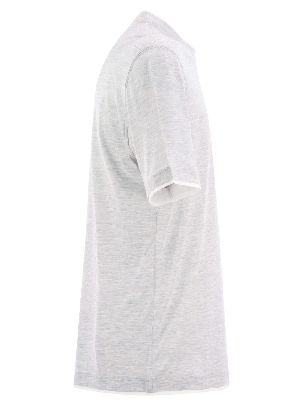 Brunello Cucinelli Men Slim Fit Crew-Neck T-Shirt In Lightweight Cotton Jersey