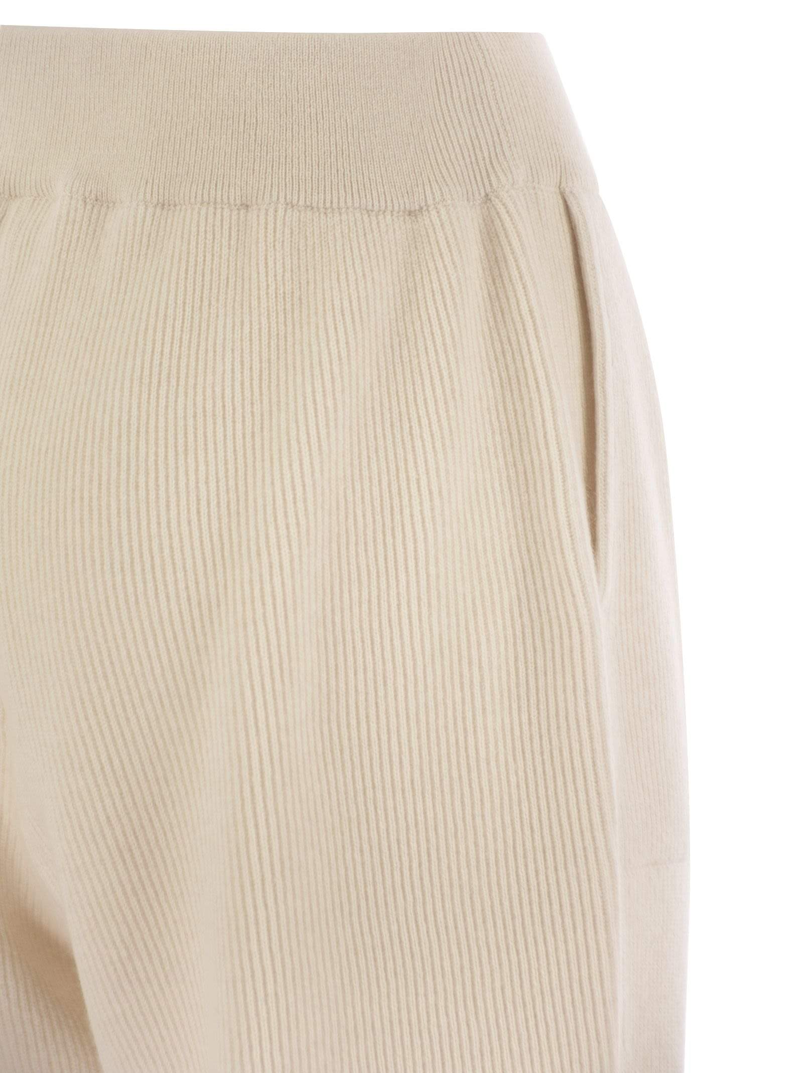 Brunello Cucinelli Women English Rib Cashmere Knit Trousers